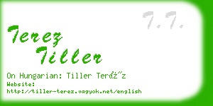 terez tiller business card